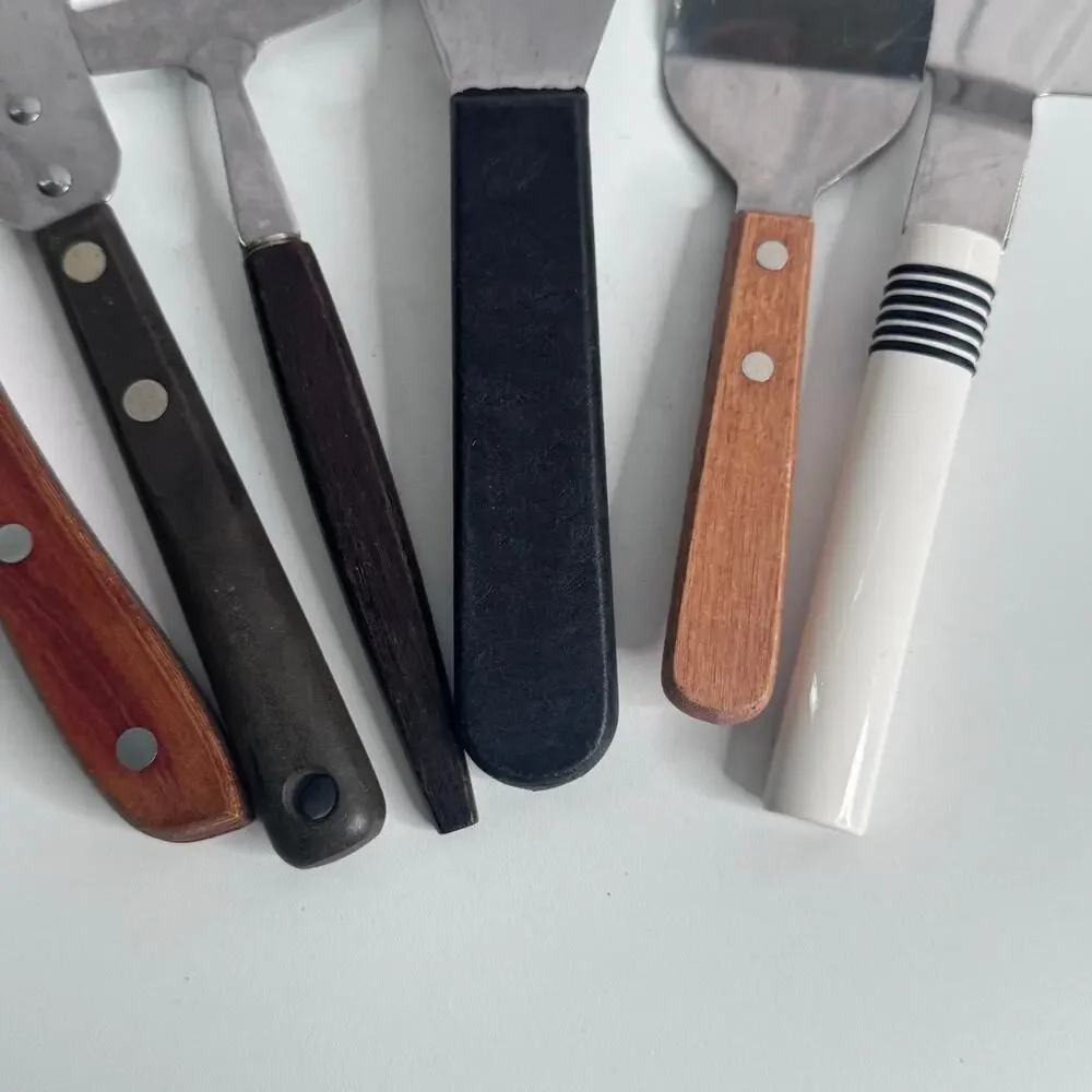 Lot of 6 Vintage Servers Slicer Cake Pie Fork Japan Taiwan Stainless